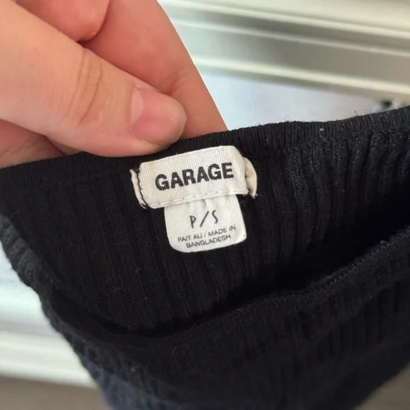 Garage Black Ribbed Tank Top - Picture 2 of 2